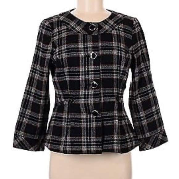 Sandro Paris Sportswear Vintage Plaid Blazer Jacket Size Medium - Picture 1 of 5